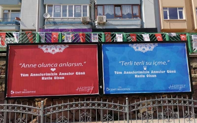 İzmit’te anne şefkatinde afişler