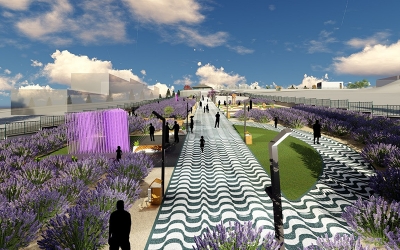 İzmit’te lavantalar içerisinde sosyal yaşam alanı