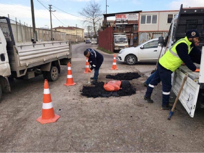 Kaldırım ve yollara acil müdahale