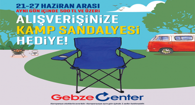 Kamp sandalyesi hediye ediyor