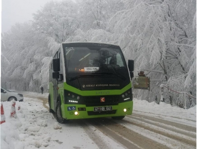 Kar, kış demeden ulaşıma aralıksız devam