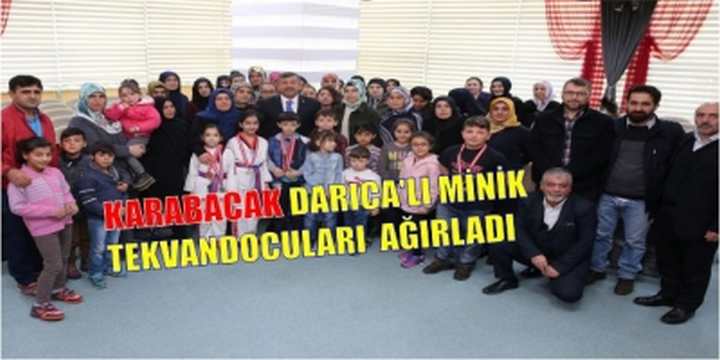 KARABACAK DARICA'LI MİNİK TEKVANDOCULARI AĞIRLADI