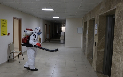 Karantina yurtları düzenli olarak dezenfekte ediliyor