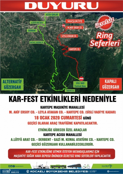 Karfest için geçici güzergah oluşturuldu