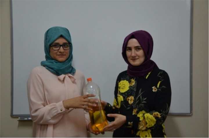 KARTEPE’DE BİTKİSEL ATIK YAĞLAR TOPLANIYOR