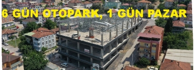 Katlı Otoparkta çatı montajı yapılıyor