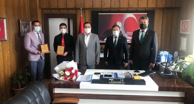 Kaymakam Bilgin; TÜBİTAK yarışmasının kahramanlarını kabul etti