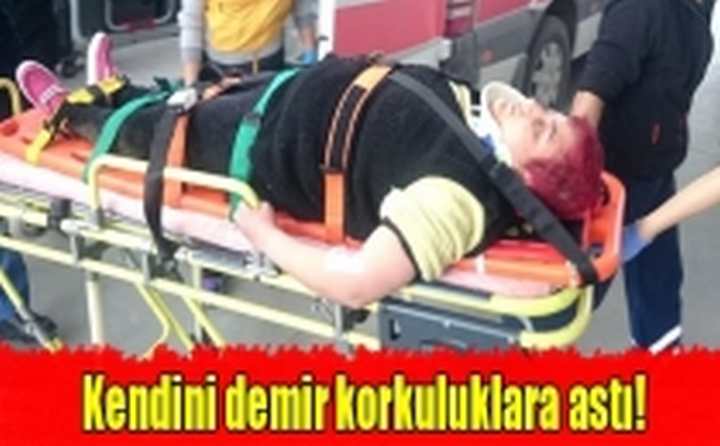 Kendini korkuluklara astı!