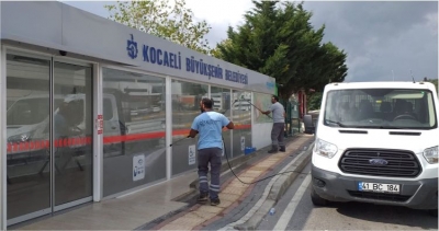 Kocaeli’de tüm duraklar bakımlı ve temiz