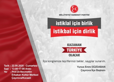 Kongre kurallara uyularak yapılacak!