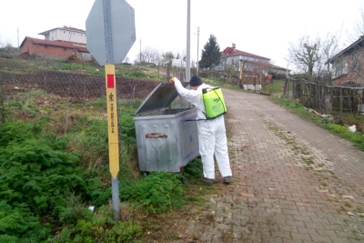 Köyler de dezenfekte ediliyor