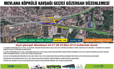 Mevlana Köprülü Kavşağı’na trafik düzenlemesi
