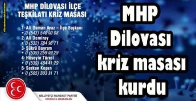 MHP Dilovası Korona kriz masası kurdu.