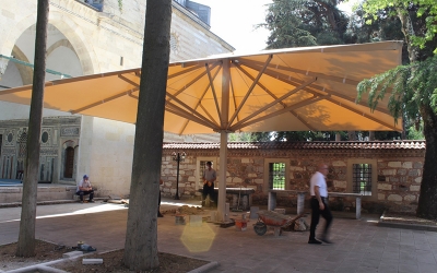 Mustafa Paşa’nın avluna dev tente yapıldı