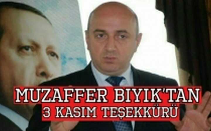Muzaffer Bıyık’tan 3 Kasım teşekkürü
