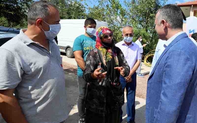 O Köyde bayram öncesi doğalgaz sevinci