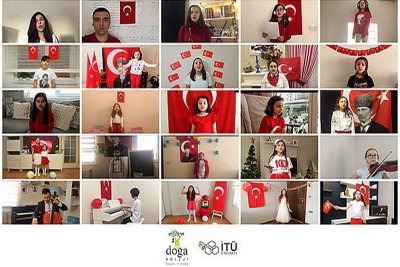 ÖĞRENCİLER 23 NİSAN’IN 100. YIL COŞKUSUNU ONLINE YAŞADI