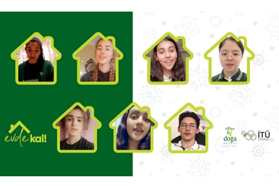 ÖĞRENCİLERDEN 7 DİLDE “EVDE KAL” ÇAĞRISI