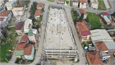 otoparkta kaba inşaat bitti