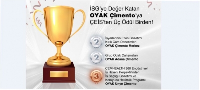 OYAK Çimento’ya  ÇEİS’ten Üç Ödül Birden