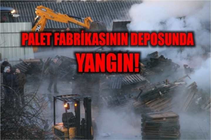 Palet fabrikasının deposunda yangın!