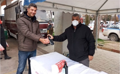 Perşembe Pazarı’na Dezenfekte Çadırı Kuruldu