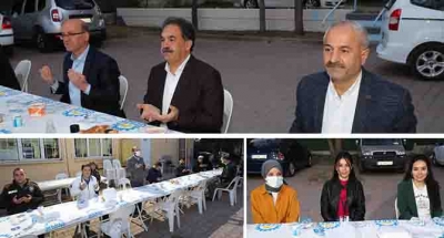 Sağlıkçılarla birlikte iftar yaptı