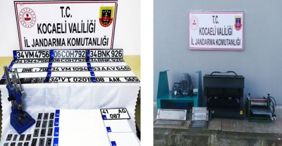 SAHTE PLAKA İMALATHANESİ BASILDI
