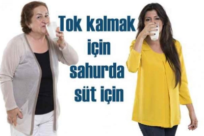 Sahurda süt için, uzun süre tok kalın