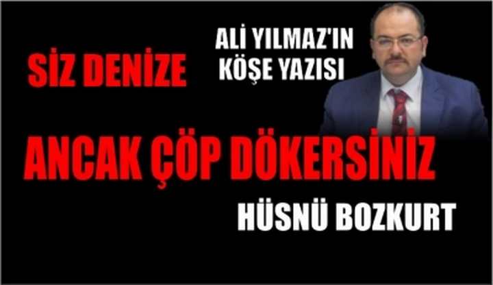 SİZ DENİZE ANCAK ÇÖP DÖKERSİNİZ