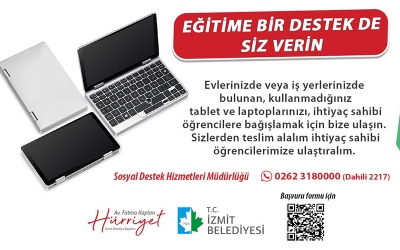 Tablet, internet ve kırtasiye desteği