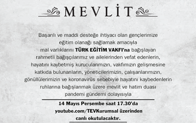 TEV'DEN MEVLİT DAVETİ