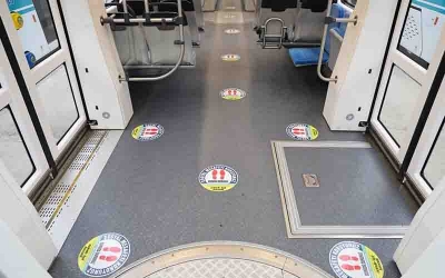 Tramvay ve otobüslerde sosyal mesafe uygulaması