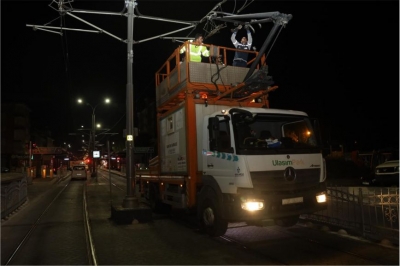 Tramvayda 7/24 durmaksızın hizmet