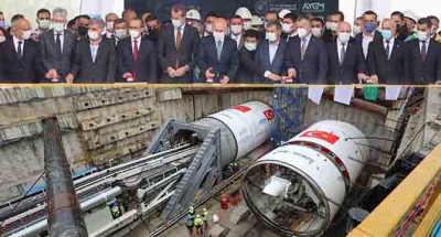 Tünelde kazı törenle başladı