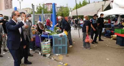 Vali Yavuz Semt Pazarlarında Alınan Tedbirleri Yerinde İnceledi