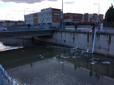yakıt sızıntısı temizlendi
