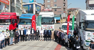 Yardım Tır’ları Dilovası’ndan uğurlandı 