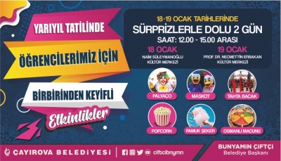 Yarıyıl tatilinde çocuklar çok eğlenecek