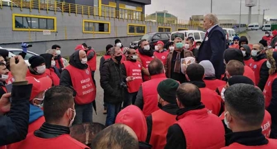 Yeniden Refah Partisi grevdeki işçilere sahip çıktı