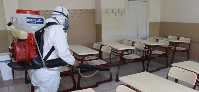 YKS öncesi okullar dezenfekte edildi