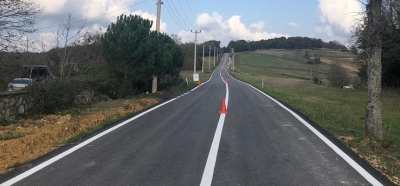 Yollar çevreci boyalar ile boyanıyor