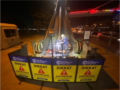 Yürüyen merdivenlere kasım ayı bakımı