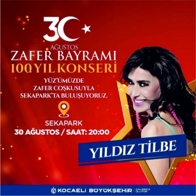 Zafer Bayramı coşkusu Yıldız Tilbe ile yaşanacak