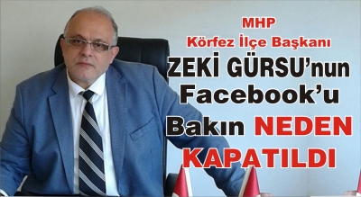 Zeki Gürsu'nun Facebook'u kapatıldı